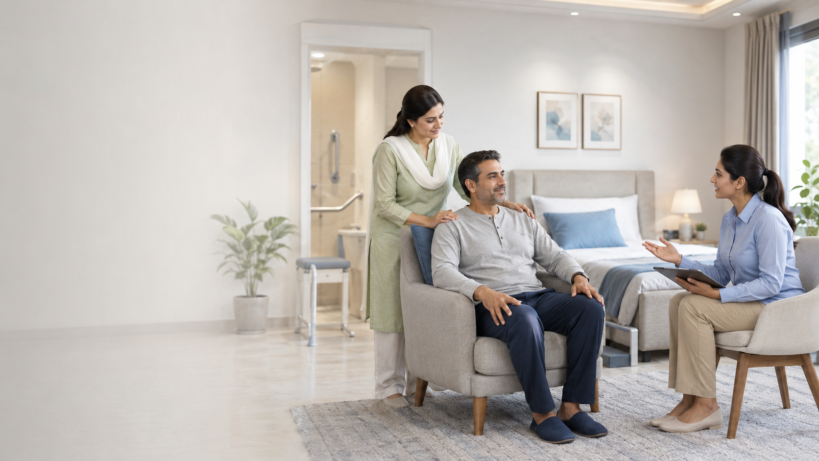 Assessment-led neurological support guidance for seating, standing, mobility, transfer, bathroom, and caregiver routines